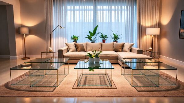 8 tables basses en verre pour perfectionner votre espace détente
